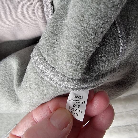 Duluth Trading Co Women’s L Gray Full Zip Fleece Jacket Thumbhole Hiking Pockets - Picture 9 of 9